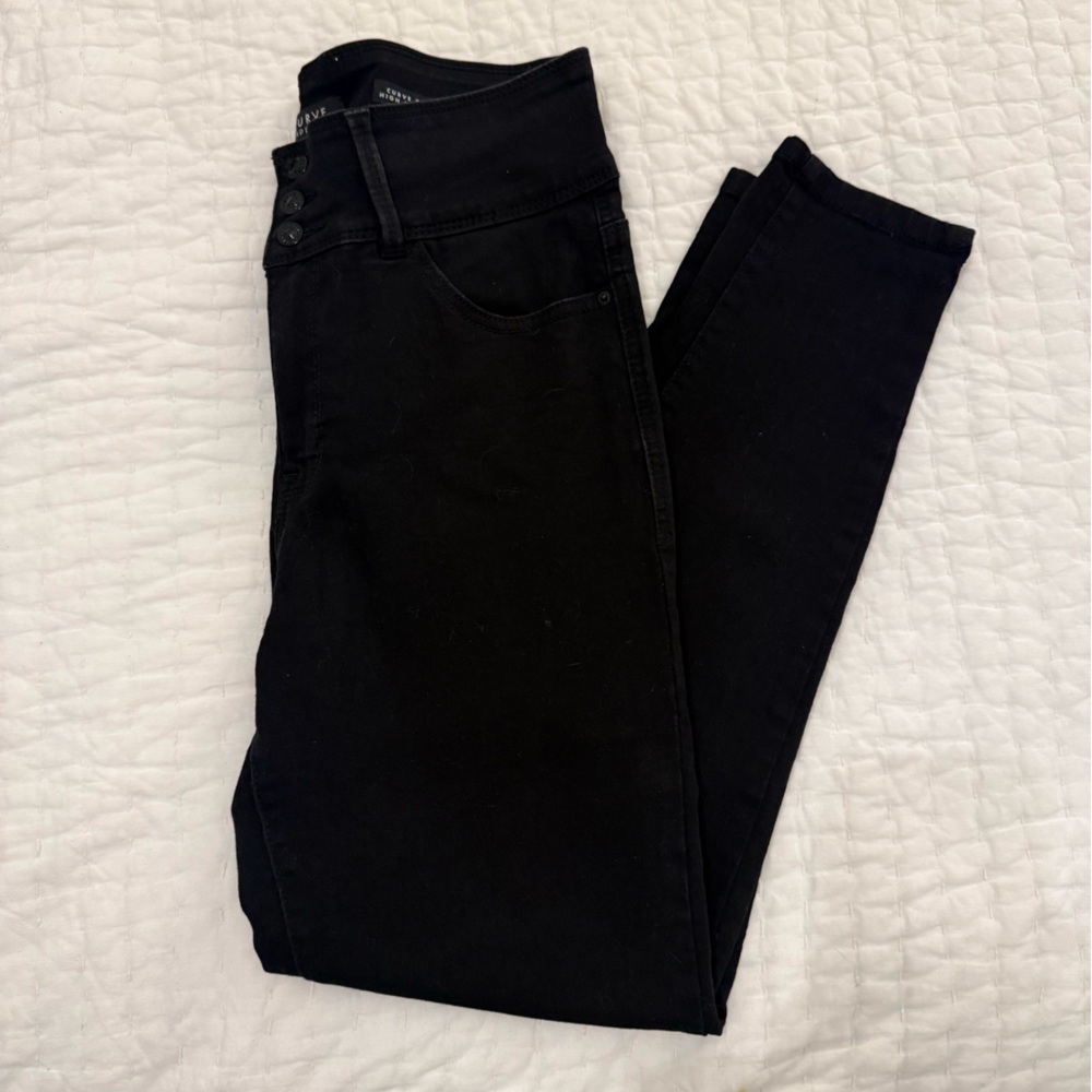 Curve Appeal Straight Black Jeans
